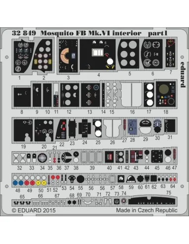 Mosquito Mk.VI interior for Tamiya, 1/32 - Eduard Accessories 32849