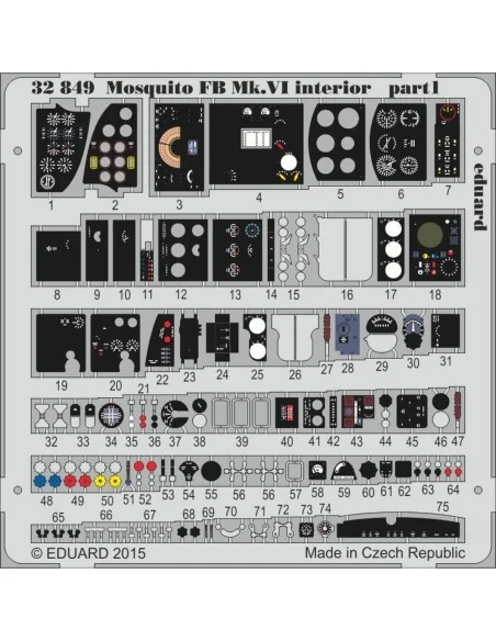 Mosquito Mk.VI interior for Tamiya, 1/32 - Eduard Accessories 32849