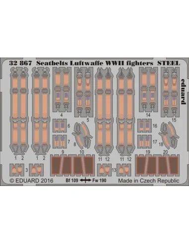 [NO_DESC] Seatbelts Luftwaffe WWII fighters STEEL, 1/32 - Eduard Ac...