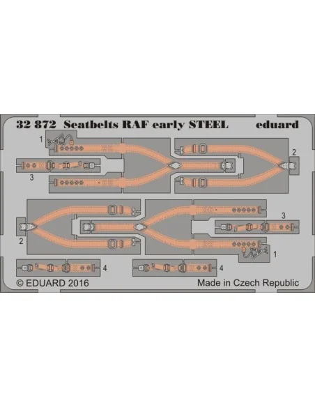[NO_DESC] Seatbelts RAF early STEEL, 1/32 - Eduard Accessories 32872