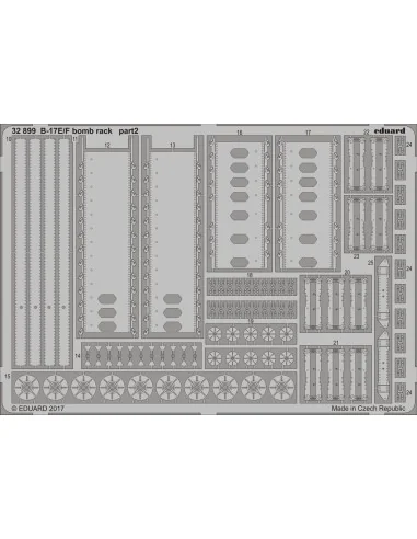 B-17E/F bomb rack for HKM, 1/32 - Eduard Accessories 32899