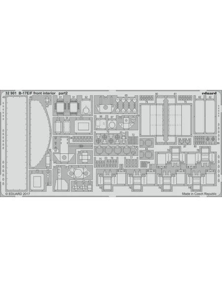 B-17E/F front interior for HKM, 1/32 - Eduard Accessories 32901