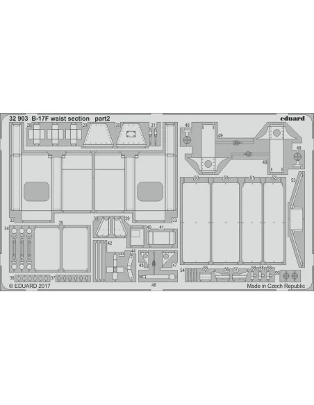 B-17F waist section for HKM, 1/32 - Eduard Accessories 32903