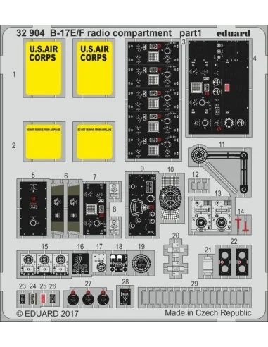 B-17E/F radio compartment for HKM, 1/32 - Eduard Accessories 32904