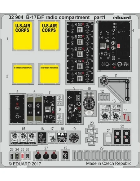 [NO_DESC] B-17E/F radio compartment for HKM, 1/32 - Eduard Accessor...