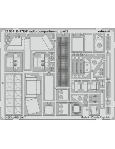 B-17E/F radio compartment for HKM, 1/32 - Eduard Accessories 32904