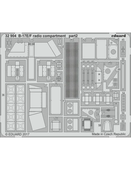 B-17E/F radio compartment for HKM, 1/32 - Eduard Accessories 32904