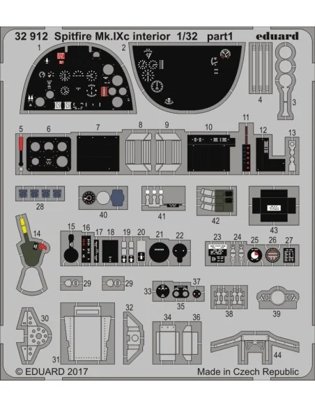 Spitfire Mk.IXc interior for Revell, 1/32 - Eduard Accessories 32912