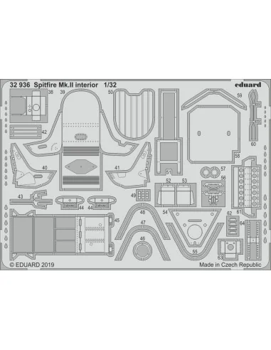 Spitfire Mk.II interior for Revell, 1/32 - Eduard Accessories 32936