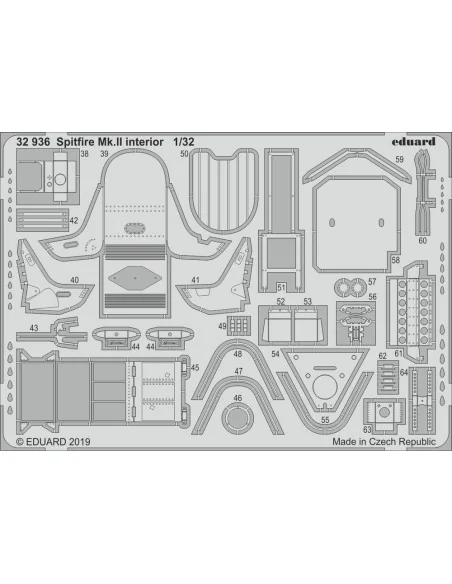 [NO_DESC] Spitfire Mk.II interior for Revell, 1/32 - Eduard Accesso...