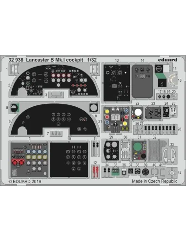 Lancaster B Mk.I cockpit for HKM, 1/32 - Eduard Accessories 32938