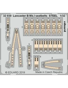 Lancaster B Mk.I seatbelts STEEL f.HKM, 1/32 - Eduard Accessories 3...