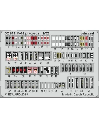 [NO_DESC] F-14 placards for Tamiya, 1/32 - Eduard Accessories 32941