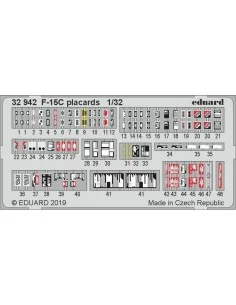 F-15C placards for Tamiya, 1/32 - Eduard Accessories 32942