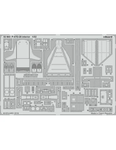 P-47D-20 interior for Trumpeter, 1/32 - Eduard Accessories 32943