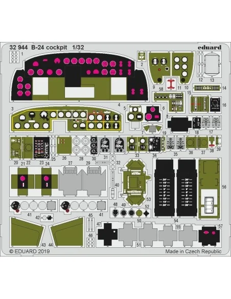[NO_DESC] B-24 cockpit for Hobby Boss, 1/32 - Eduard Accessories 32944