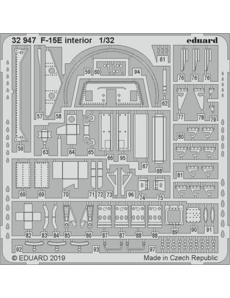 F-15E interior for Tamiya, 1/32 - Eduard Accessories 32947
