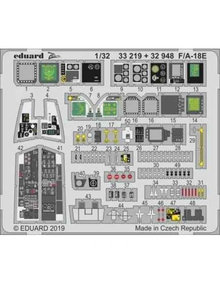 F/A-18E interior for Revell, 1/32 - Eduard Accessories 32948
