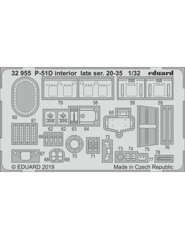 P-51D interior late ser. 20-35 f. Tamiya, 1/32 - Eduard Accessories...
