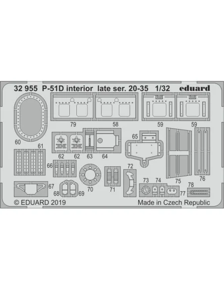 P-51D interior late ser. 20-35 f. Tamiya, 1/32 - Eduard Accessories...