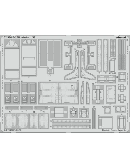 B-25H interior for HKM, 1/32 - Eduard Accessories 32996