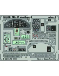 Mig-15 dashboard, 1/32 - Eduard Accessories 33008