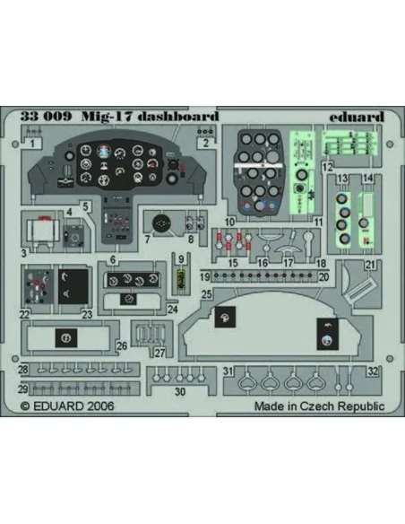 [NO_DESC] Mig-17 dashboard Für Trumpeter Bausatz, 1/32 - Eduard Acc...