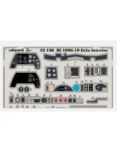 Bf 109G-10 Erla interior for Revell, 1/32 - Eduard Accessories 33136