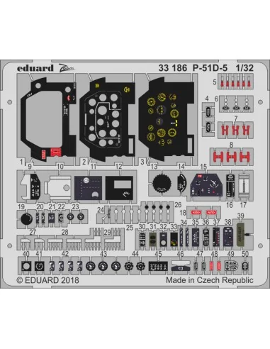 P-51D-5 for Revell, 1/32 - Eduard Accessories 33186