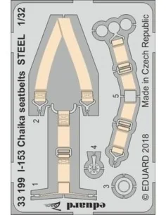 [NO_DESC] I-153 Chaika seatbelts STEEL for ICM, 1/32 - Eduard Acces...