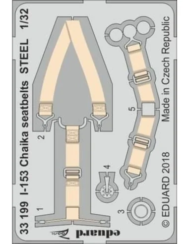 I-153 Chaika seatbelts STEEL for ICM, 1/32 - Eduard Accessories 33199