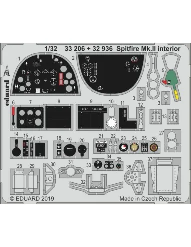 [NO_DESC] Spitfire Mk.II interior for Revell, 1/32 - Eduard Accesso...