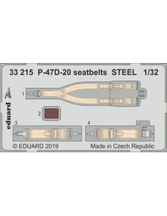 [NO_DESC] P-47D-20 seatbelts STEEL for Trumpeter, 1/32 - Eduard Acc...