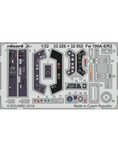 Fw 190A-8/R2 for Revell, 1/32 - Eduard Accessories 33226