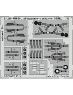 MH-60L pilots/gunners seatbelts STEEL for Kitty Hawk, 1/35 - Eduard...