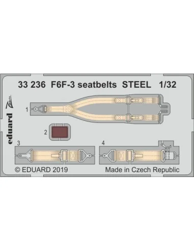 [NO_DESC] F6F-3 seatbelts STEEL for Trumpeter, 1/32 - Eduard Access...