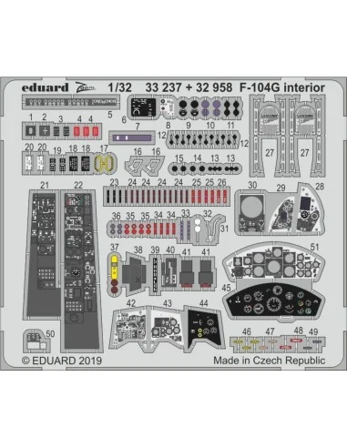F-104G interior for Italeri, 1/32 - Eduard Accessories 33237