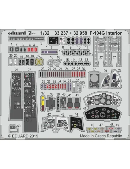 F-104G interior for Italeri, 1/32 - Eduard Accessories 33237