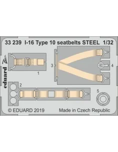 I-16 Type 10 seatbelts STEEL for ICM, 1/32 - Eduard Accessories 33239