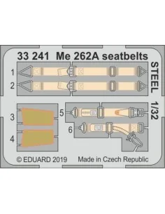 Me 262A seatbelts STEEL f. Revell, 1/32 - Eduard Accessories 33241