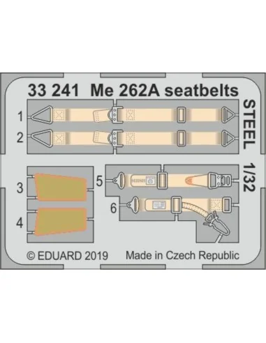 [NO_DESC] Me 262A seatbelts STEEL f. Revell, 1/32 - Eduard Accessor...