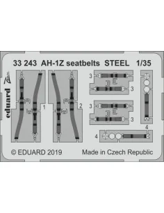 AH-1Z seatbelts STEEL for Academy, 1/32 - Eduard Accessories 33243