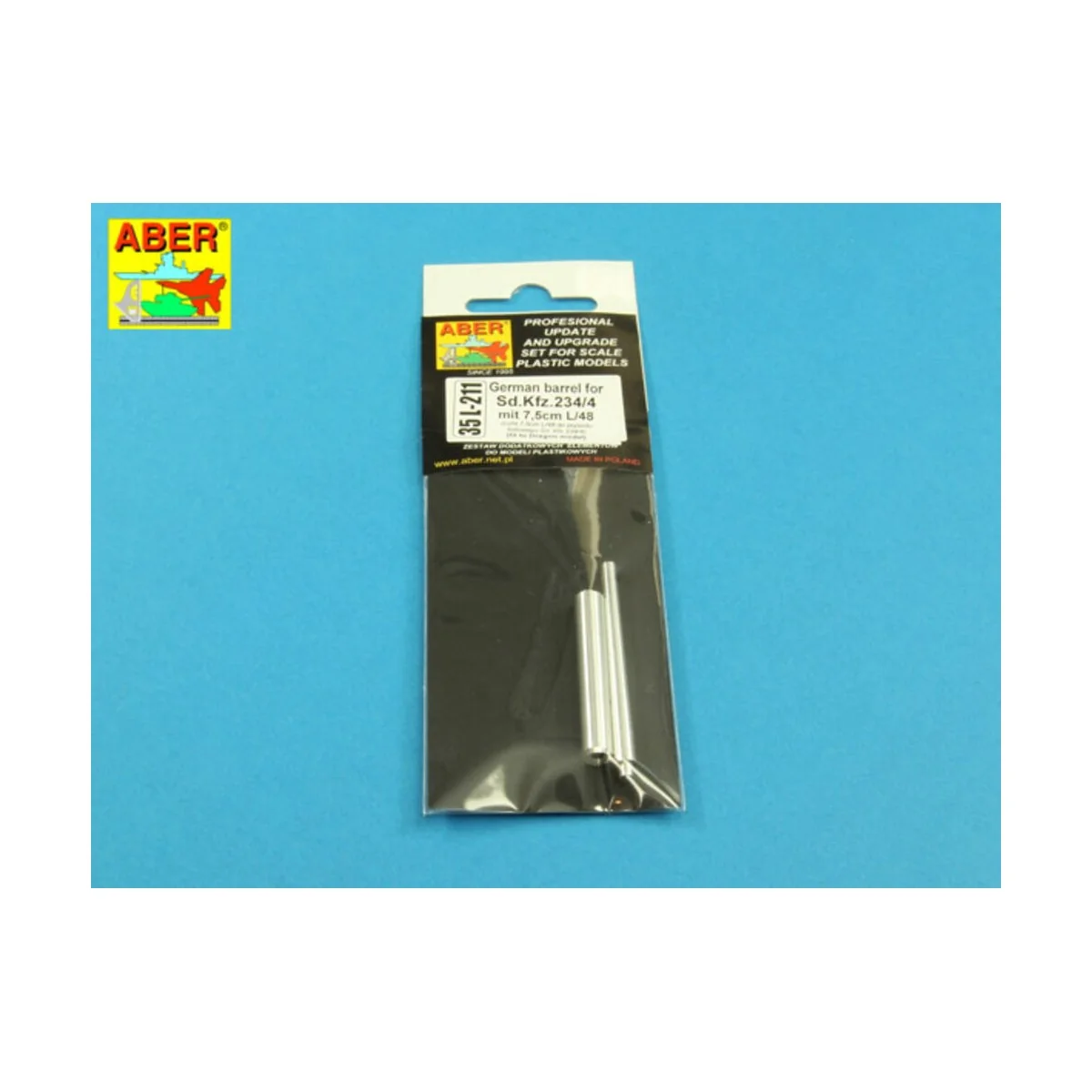 German barrel for Sd.Kfz.234/4, 1/35 - Aber Models 35 L-211 German barrel for Sd.Kfz.234/4, 1/35 - Aber Models 35 L-211