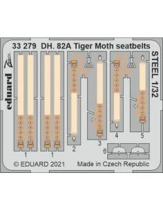 DH. 82A Tiger Moth seatbelts STEEL 1/32 for ICM, 1/32 - Eduard Acce...