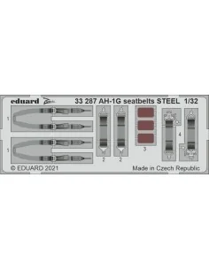 [NO_DESC] AH-1G seatbelts STEEL 1/32 for ICM, 1/32 - Eduard Accesso...