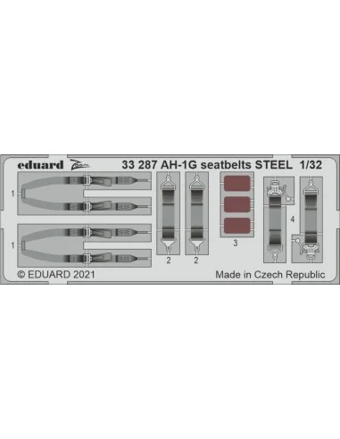 [NO_DESC] AH-1G seatbelts STEEL 1/32 for ICM, 1/32 - Eduard Accesso...
