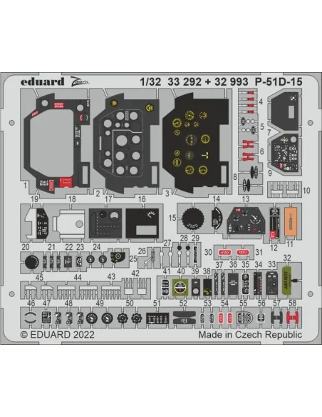 P-51D-15 for REVELL, 1/32 - Eduard Accessories 33292