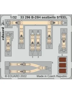 B-25H seatbelts STEEL for HKM, 1/32 - Eduard Accessories 33296