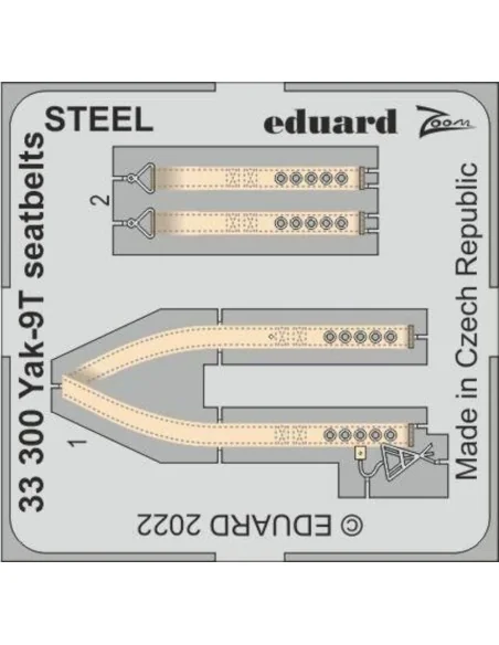 Yak-9T seatbelts STEEL, 1/32 - Eduard Accessories 33300