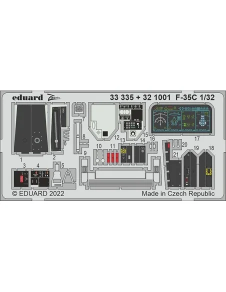 [NO_DESC] F-35C for TRUMPETER, 1/32 - Eduard Accessories 33335
